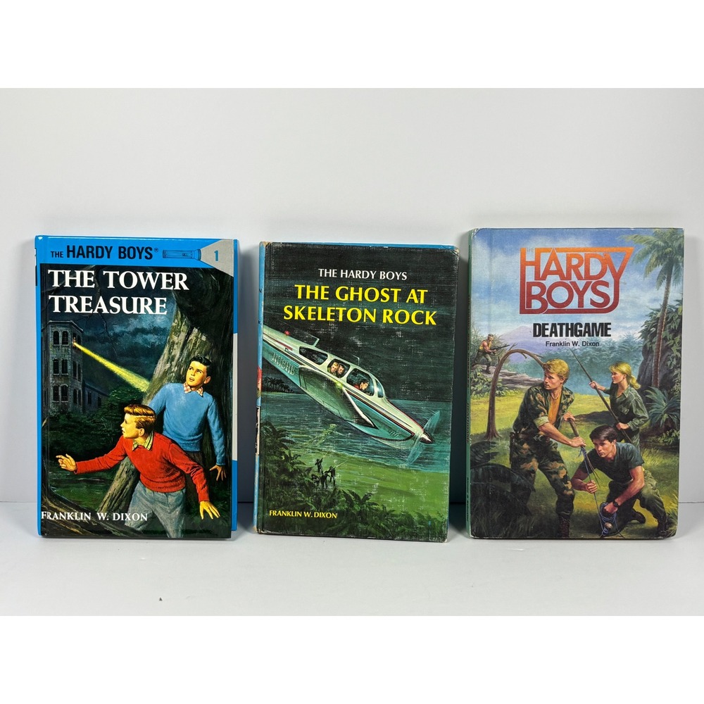 Hardy Boys Book Lot of 3 The Tower Treasure Ghost at Skeleton Rock Deathgame